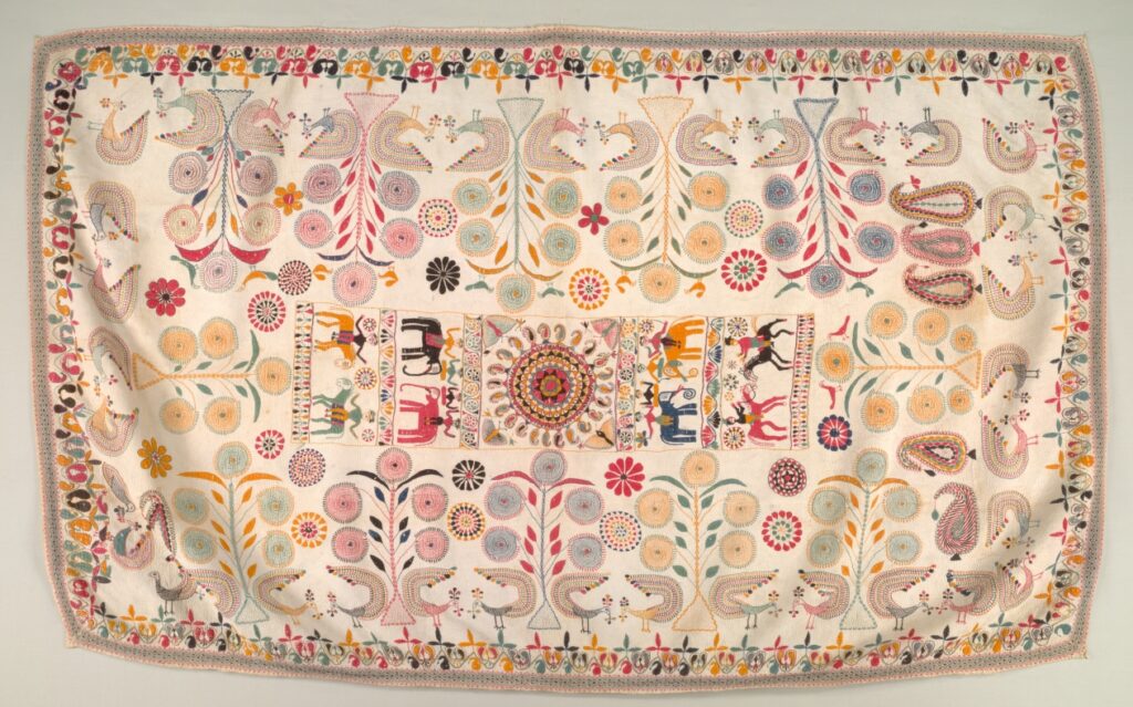 Indian Kantha Embroidery Quilt | 19th Century