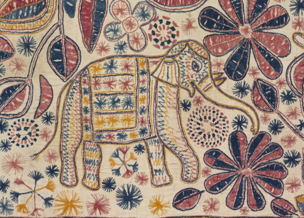 Indian Kantha Embroidery Quilt | 19th Century