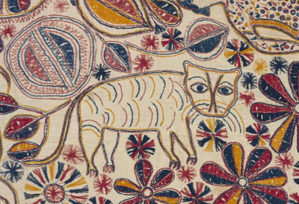 Indian Kantha Embroidery Quilt | 19th Century