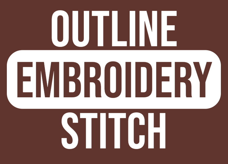 how to outline stitch embroidery stitch