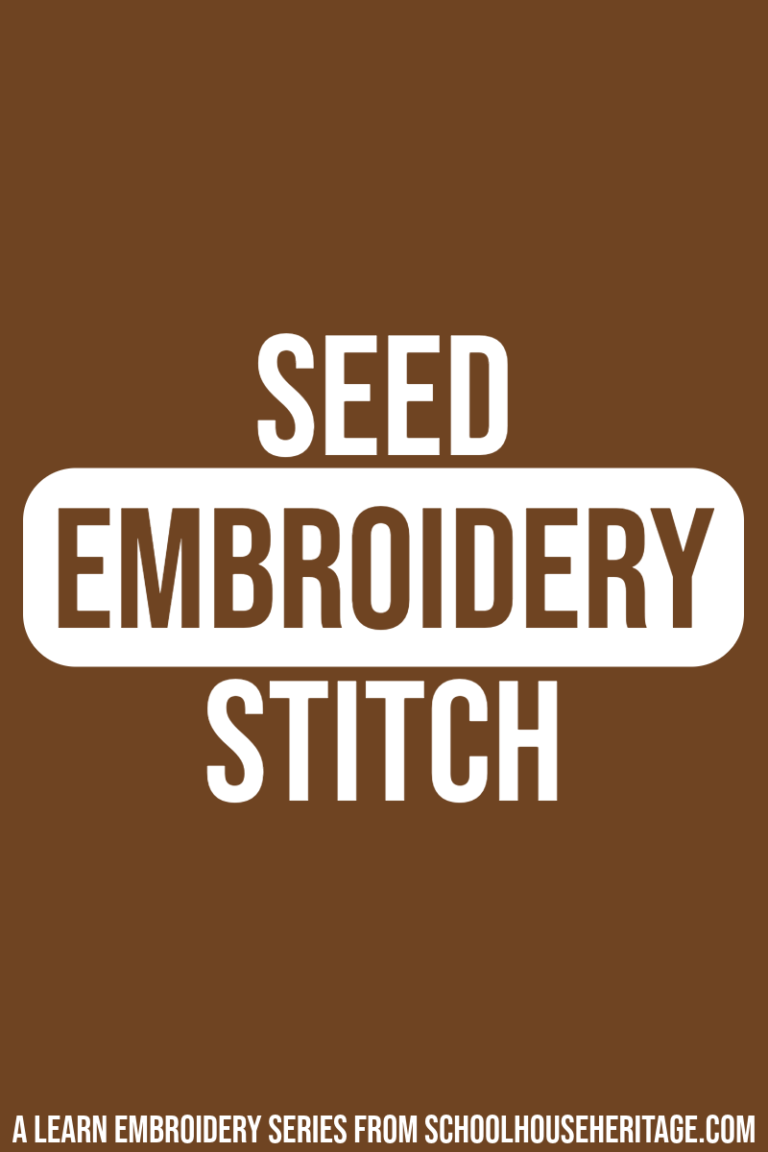 how to seed stitch embroidery stitch